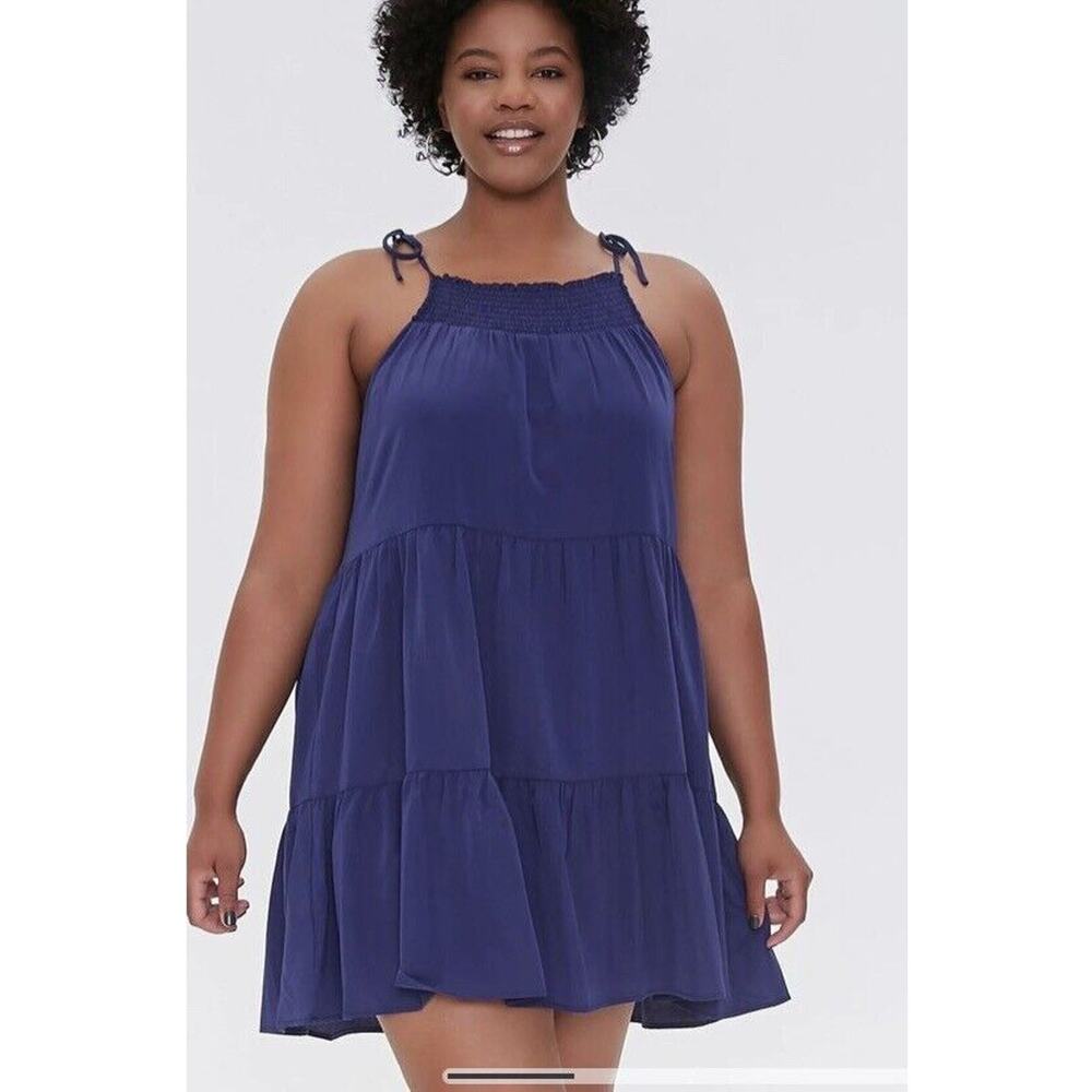 NWT Forever 21 Navy Blue Trapeze Mini Dress
